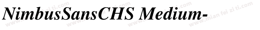 NimbusSansCHS Medium字体转换